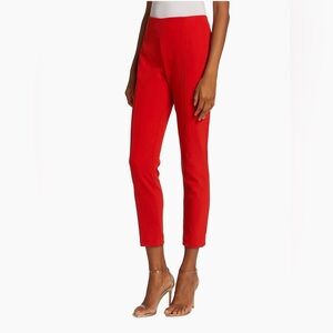 Veronica Beard Honolulu Cropped Pant Flame Red Orange Small Medium 8